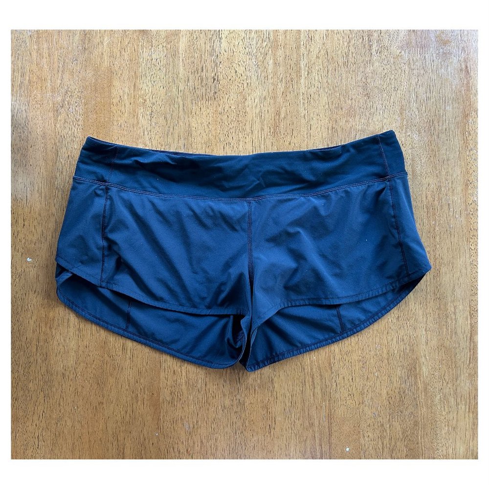 lululemon Speed Up High-Rise Lined Short 2.5", size 14, black